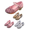 thumbnail image 1 of Flower Girls Dress Shoes Wedding Party Heel Mary Jane Princess Shoes for Kid Toddler, 1 of 13