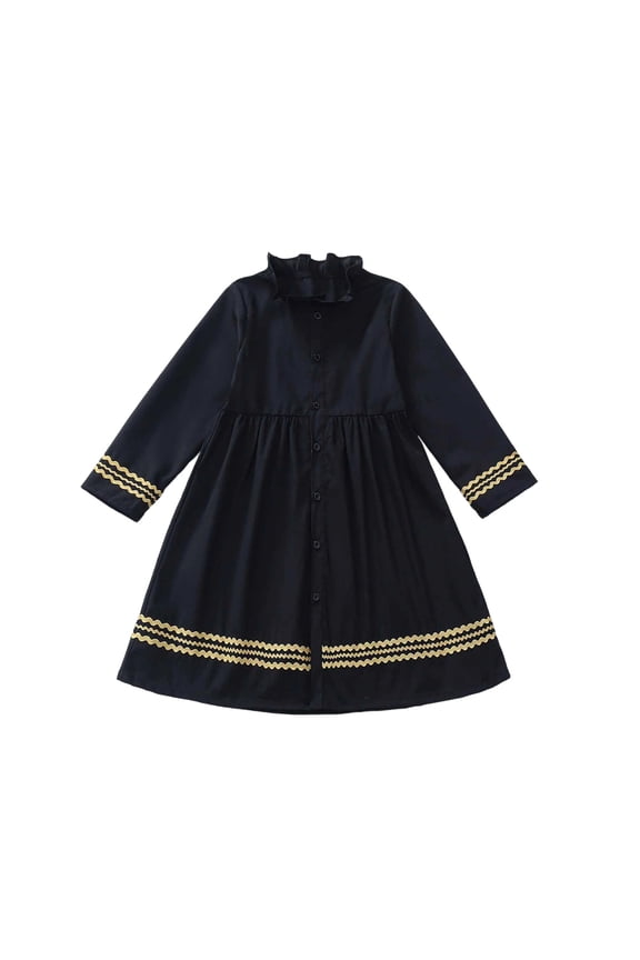 Flower Girls Dress Toddler Long Sleeve Embroider Arab Dresses Dance Party Ational Dress for Little Girls 2-3 Years