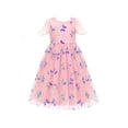 thumbnail image 1 of Flower Girls Dress Tulle Pink Sequin Butterfly Flutter Sleeve Party 10 Years, 1 of 7