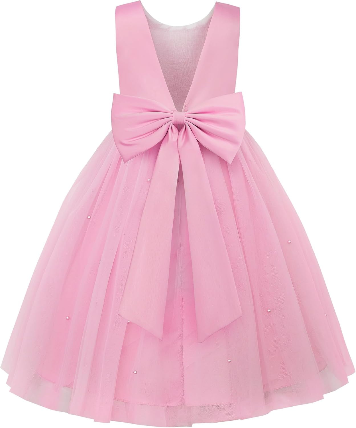 Flower Girls Dress Wedding Satin Dresses Princess Birthday Party Prom