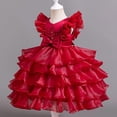 thumbnail image 1 of Flower Girls Dresses Ruffle Floral Embroidery Layered Mesh Wedding Ball Gowns Fashion Formal Pageant Party Dress, 1 of 5