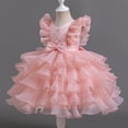thumbnail image 1 of Flower Girls Dresses Ruffle Floral Embroidery Layered Mesh Wedding Ball Gowns Fashion Formal Pageant Party Dress, 1 of 5