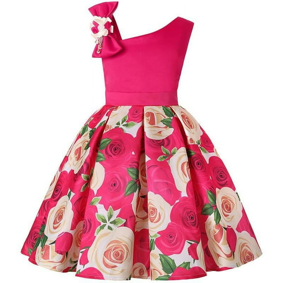 Flower Girls Pageant Party Dresses Kids Special Occasion Floral Formal Dress