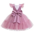 thumbnail image 1 of Flower Girls Princess Dress Pearl Wedding Birthday Fancy Costume Party Dress, 1 of 7