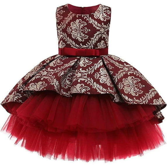 Flower Girls Princess Dress for Wedding Birthday Party Evening Gown Size 2-8Y