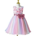 thumbnail image 1 of Flower Girls Rainbow Tutu Birthday Party Princess Dress Pageant Gown for Age 3-10 Y, 1 of 3