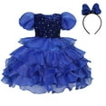 thumbnail image 1 of Flower Girls Ruffles Princess Birthday Wedding Party Dress Sequin Cake Dress, 1 of 5