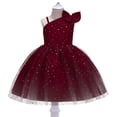 thumbnail image 1 of Flower Girls Tulle One Shoulder Dress Star Wedding Pageant Dress Tutu Dress, 1 of 7