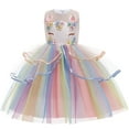 thumbnail image 1 of Flower Girls Unicorn Dress Birthday Party Pageant Costume Halloween, 1 of 7