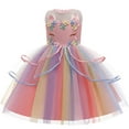 thumbnail image 1 of Flower Girls Unicorn Dress Birthday Party Pageant Costume Halloween, 1 of 3