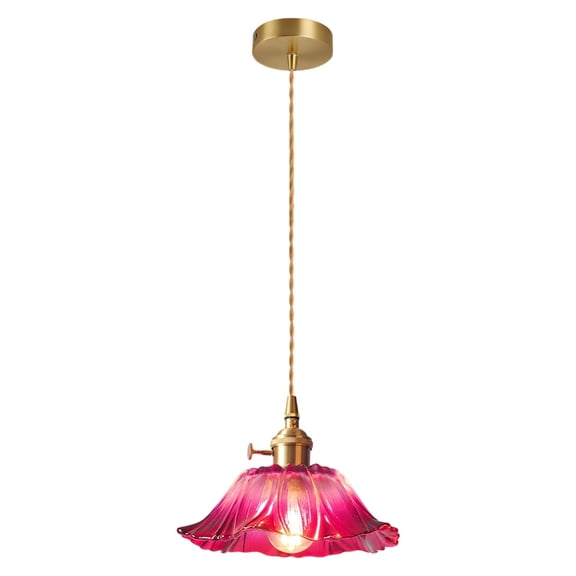 Flower Glass LED Pendant Lamp Lighting Fixtures Energy Efficient Indoor Chandelier Hanging Light