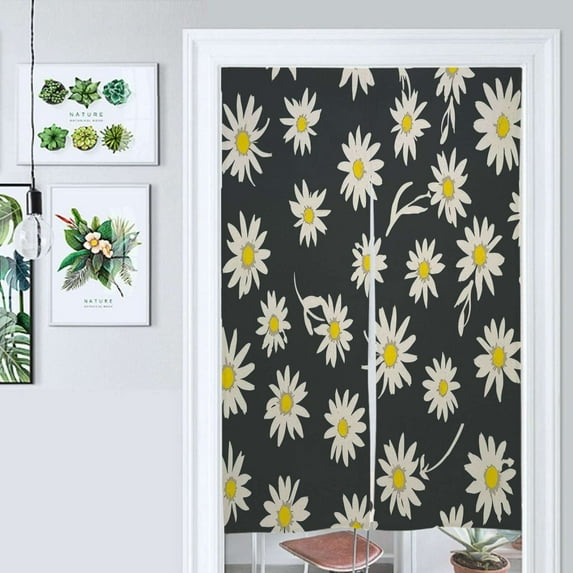 Flower Glory Evening Door Curtain Nordic Living Room DoorCurtain Porch Partition Curtain Kitchen Rative Half Curtain
