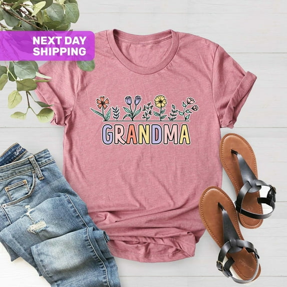 Flower Grandma Shirt, Best Grandma Shirt, New Grandma To Be Shirt, Floral Grandma Gift, Mother's Day Shirt, Nana Shirt, Grandma Sweatshirt All Size S-5XL