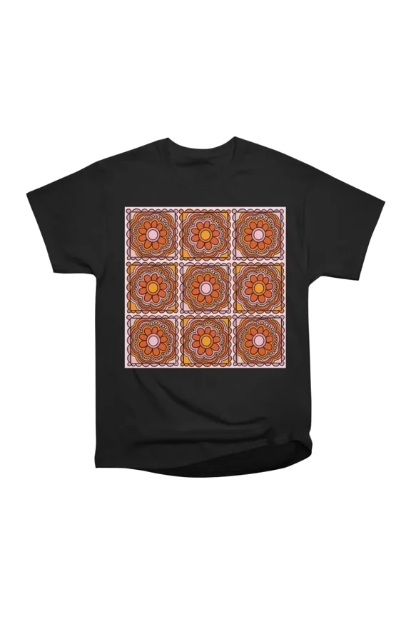 Flower Granny Square Print T-Shirt Tee Gift For Him Merch For Her Apparel For Friend