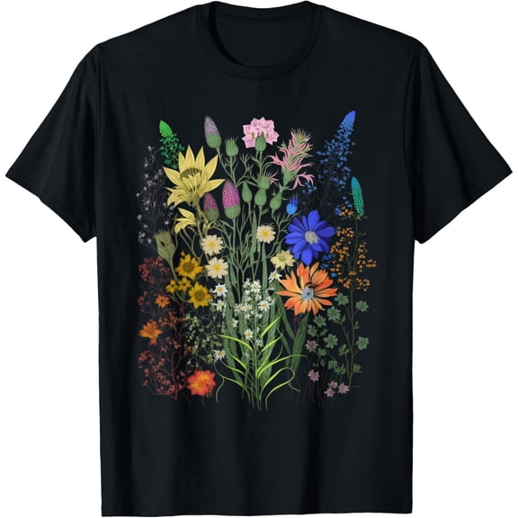Flower Graphic For Women Wildflower Floral Gardening Lover T-Shirt