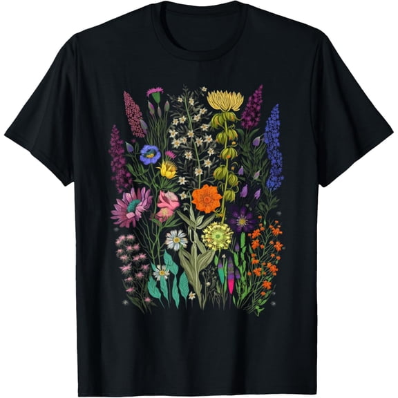 Flower Graphic For Women Wildflower Floral Gardening Lover T-Shirt