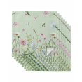 thumbnail image 1 of Flower Green Cloth Napkins Set of 8 Reusable Dinner Napkins, Blue Pink Daisy Wildflower Floral Botanical Cocktail Napkin Washable Table Napkins for Wedding/Holiday Party/Baby Shower 20"x20", 1 of 7