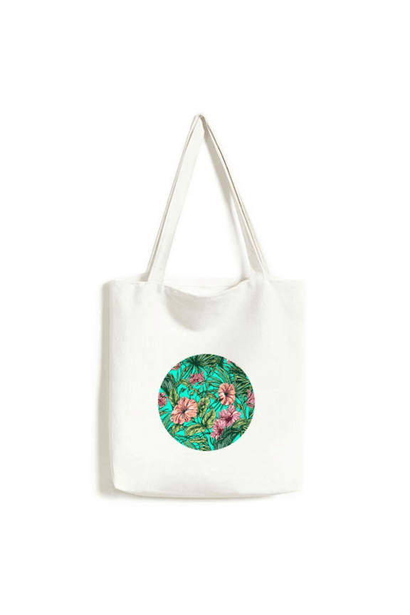 Flower Green Tote Canvas Bag Shopping Satchel Casual Handbag