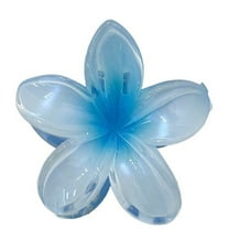 Flower Hair Claw Clips - Hawaiian Flower Hair Claw Clips for Women | Plumeria Claw Clips for Thin Hair