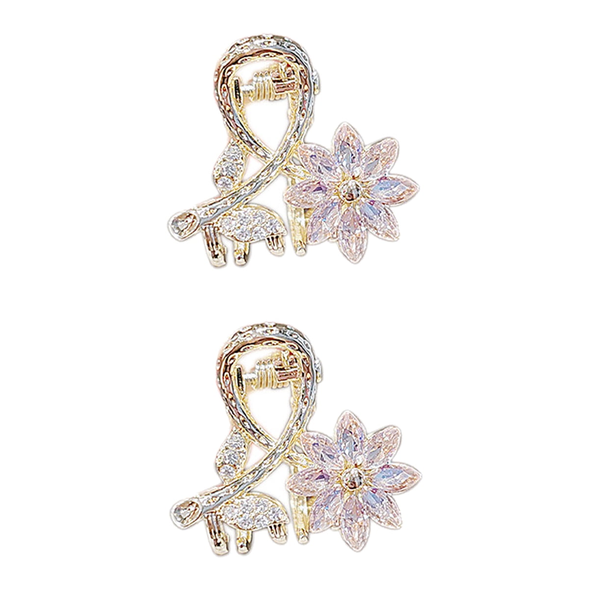 Flower Hair Clip Goody Clips for Women Combs Kids Pin Crystal Claw