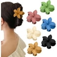 thumbnail image 1 of Flower Hair Clips, Pack of 6 Women's Hair Clips, Matte Hair Clips, Flowers, Non-Slip Hair Clip, Large Claws Hair Clips, Flower Claw Clip for Thick Hair to Thin Hair, 1 of 4