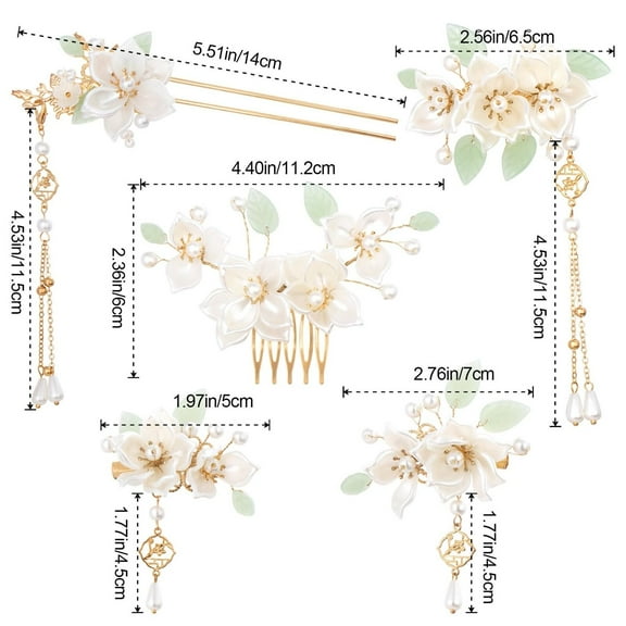 Flower Hair Jewelry for Women Elegant Camellia Design Hairpin Side Combs Hair