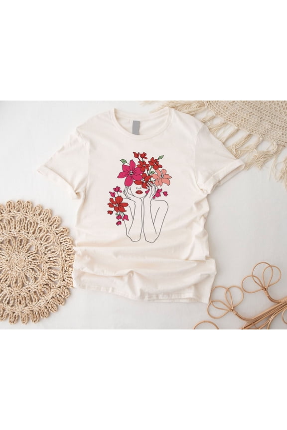 Flower Hair Lady Shirt, Floral Mom Tshirt, Plant Lady Tee, Flower Lover Mom, Plant Mom Tshirt, Gardener Women Tee, Gardening Gift TSHIRT All Size S-5XL