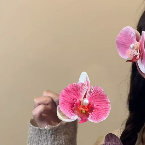 Flower Hairpin Bohemian Phalaenopsis Hairpin Phalaenopsis Hairpin Suitable For Seaside Holiday Bridal Hairpin Headpin Suitable For Ladies Girls Ladies Children