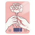 thumbnail image 1 of Flower Hands Pink Food Scale Digital Kitchen Scale Waterproof Tempered Glass Tare Function 11 lb for Baking Cooking Meal Prep, 1 of 7