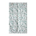 thumbnail image 1 of Flower Hanging Pocket Organizer, Pattern with Flower Stems Blooming Springtime Simple Design Art Print, Printed Polyester Storage Bag with Pockets, 21" x 31", Pale Blue Teal White, 1 of 2