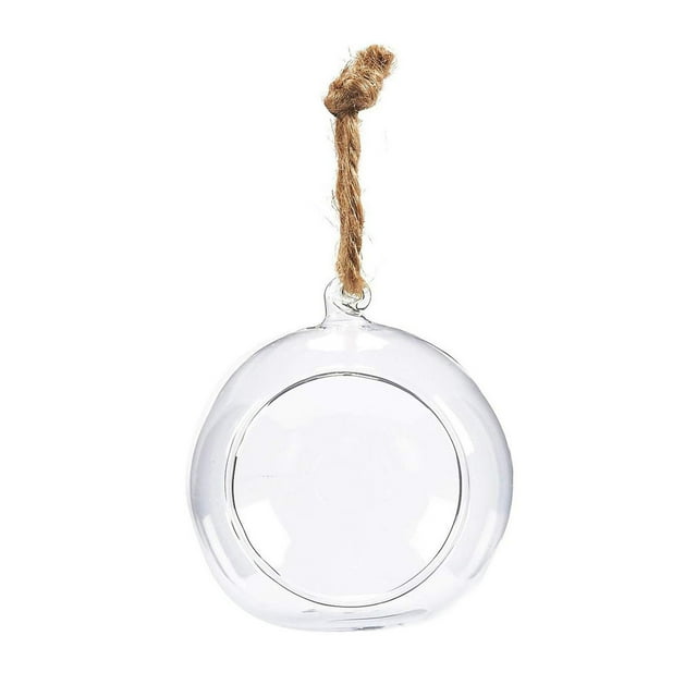 Flower Hanging Vase Glass Wreath for Wild Birds Pods for Garden Indoor