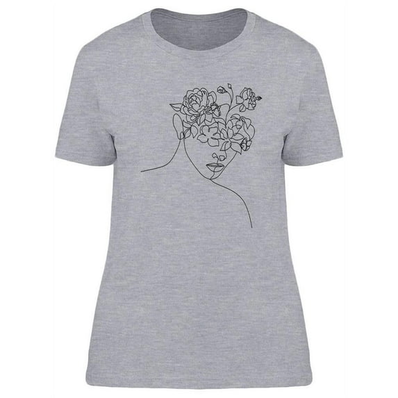 Flower Head Design T-Shirt Women -Image by Shutterstock, Female Small