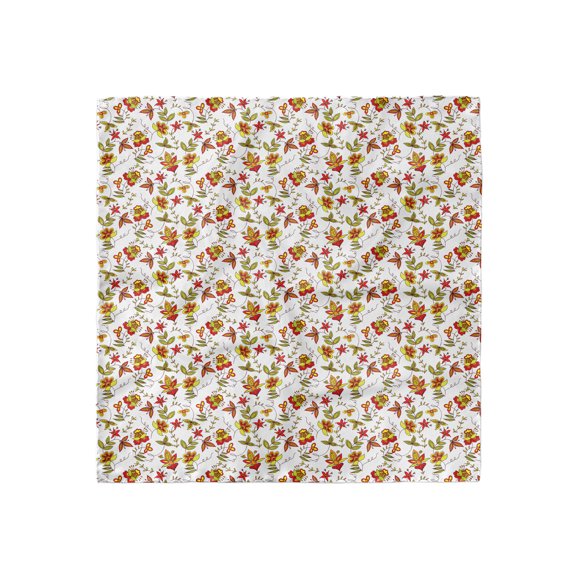 Flower Head Scarf, Vintage Fall Flowers, Head Wrap, 3 Sizes, by Ambesonne