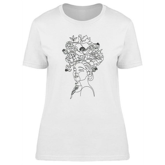 Flower Head T-Shirt Women -Image by Shutterstock, Female Large