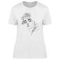 thumbnail image 1 of Flower Head Woman T-Shirt Women -Image by Shutterstock, Female 3X-Large, 1 of 2