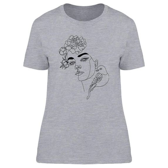 Flower Head Woman T-Shirt Women -Image by Shutterstock, Female x-Large