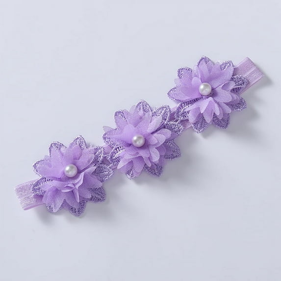 Flower Headband for Baby Girl Elastic Baby Floral Headbands Crown Hairbands Hair Accessories for Newborn Infant Toddlers Kids, 1/2/3/6 Pack