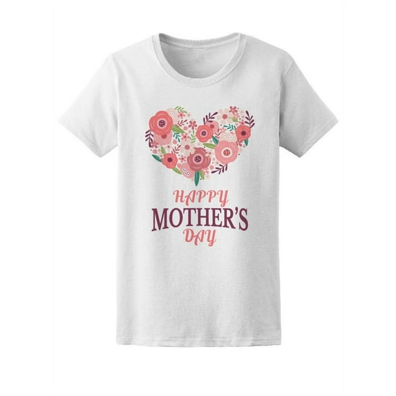 Flower Heart Mothers Day T-Shirt Women -Image by Shutterstock, Female XX-Large