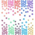 thumbnail image 1 of Flower Heishi Clay Beads 200pcs Polymer Clay Beads 10 Colors 9.6mm Ploymer Loose Spacer Beads for Boho Hawaiian Y2K Bracelets Necklace Phone Lanyard Keychain Spring Summer Surfur, 1 of 6