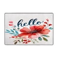 thumbnail image 1 of Flower Hello Daisy Rugs Washable Cover Floor Rug Carpets Bathroom Decorations For Kitchen Bedroom Indoor 36"X24", 1 of 4