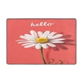 thumbnail image 1 of Flower Hello Daisy Rugs Washable Cover Floor Rug Carpets Bathroom Decorations For Kitchen Bedroom Indoor 36"X24", 1 of 4