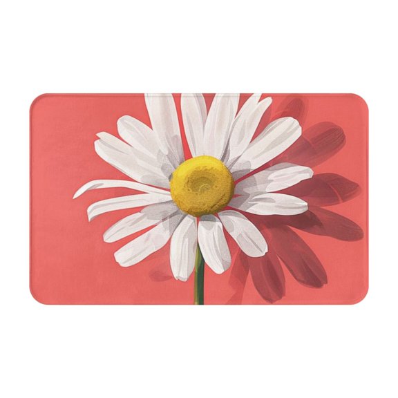 Flower Hello Daisy Rugs Washable Cover Floor Rug Carpets Home Decorations for Bathroom Kitchen Bedroom Indoor 31.5x20 inch