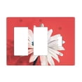 thumbnail image 1 of Flower Hello Daisy Switch Cover Decorative Wall Plate 3-Gang 2-Decor 1-Toggle Standard Size, 1 of 5
