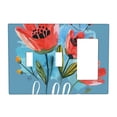 thumbnail image 1 of Flower Hello Daisy Switch Cover Decorative Wall Plate 3-Gang 2-Toggle 1-Decor Standard Size, 1 of 5