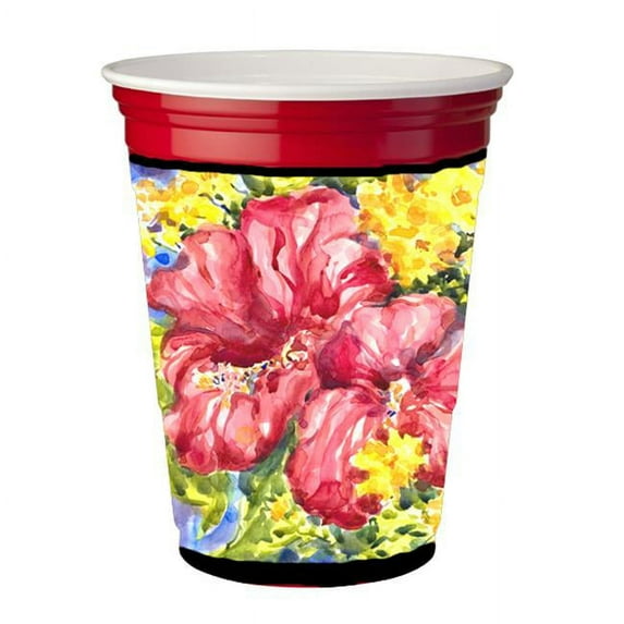 Flower - Hibiscus Red Solo Cup Hugger - 16 To 22 oz.