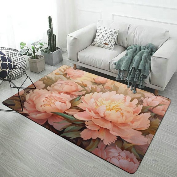 Flower Home Decor Living Room Carpet Non-slip Hotel Lobby Floor Mat Kitchen Bedroom Entrance Doormat Mats