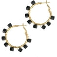 thumbnail image 1 of Flower Hoop Earrings, Boho Beaded Hoop Earrings Daisy Hoop Earrings Floral Hoop Earrings[Z1626], 1 of 2