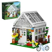 Flower House Building Set Garden House Building Toy Creative Building Playset, Build a Greenhouse Model, Great Gift for Friends or Girls (382 Pcs)