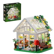 Flower House Building Set Garden House Building Toy with LED Light Build a Greenhouse Model Graduation Gift for Friends Girls 597pcs