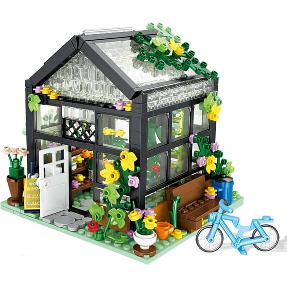 Flower House Model Building Kit Collectible ABS Materials 579 Pieces